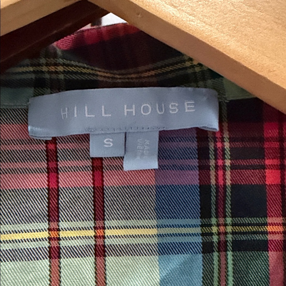 Hill House women’s Quentin pajama set white tartan size small - Picture 5 of 6